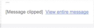 Screenshot of an example of a clipped email message